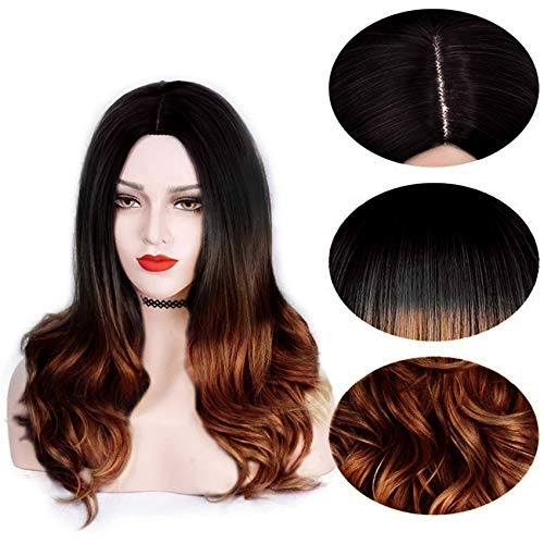 Rapidsflow® Full Head Synthetic Women Wigs Long Hair For Women/Women Wigs Natural Hair (Curly Ombre) - Image 1