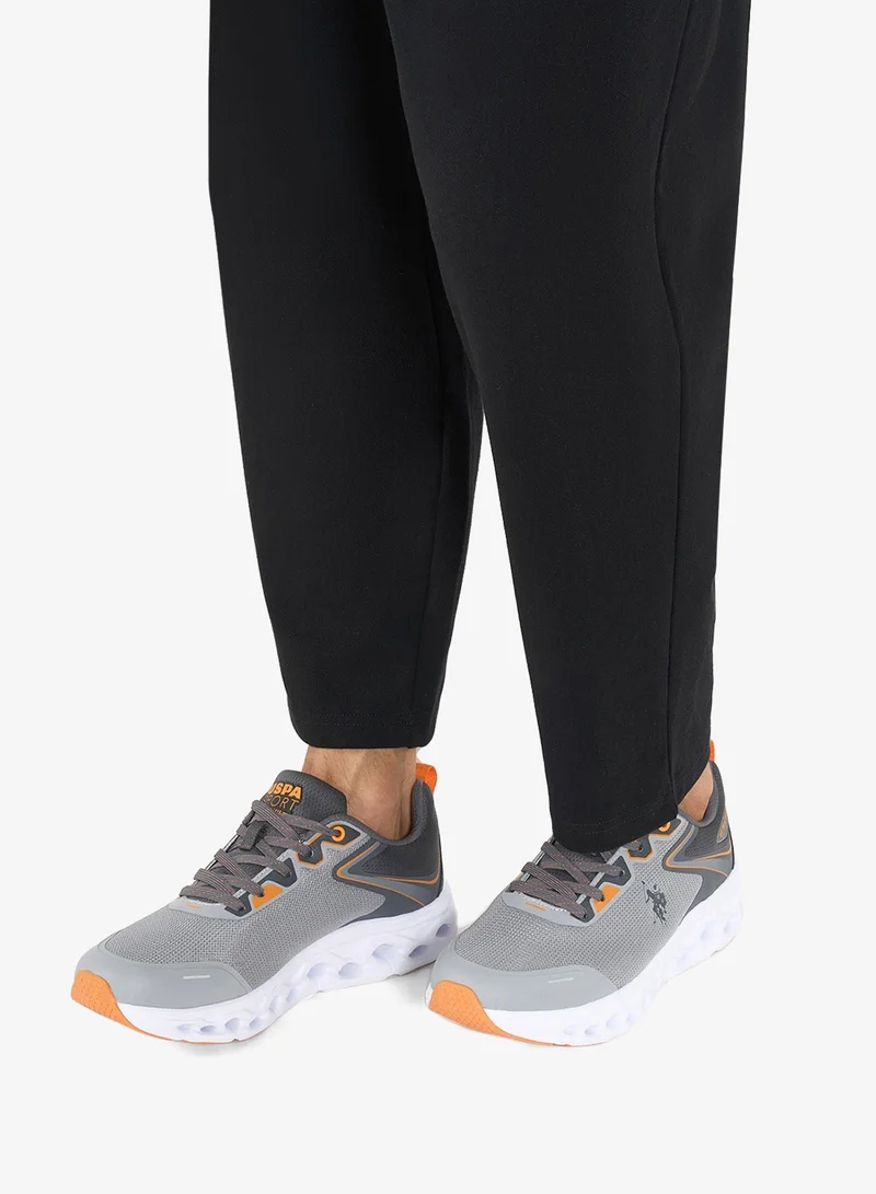 U.S. Polo Assn. Light Grey Men's Grey Low-Top Sneakers - Lightweight Shoes Lace-Up Design, Comfortable for Everyday Outfits for Men | Best Price UAE