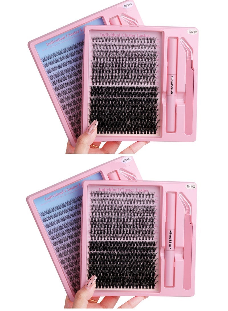 general New DIY Segment False Eyelashes, 30D 40D Large Capacity D-Curve Messy Dense Curled Imitation Eyelashes, The Perfect Choice for Stunning Eyes,320 Clusters*2Box - Image 5