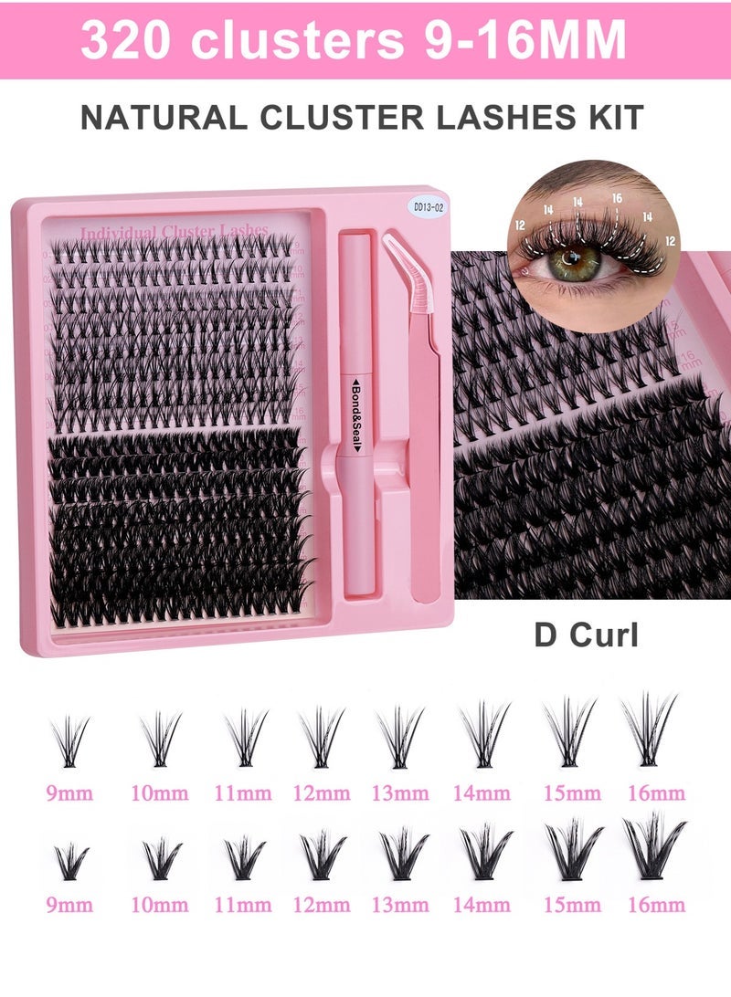 general New DIY Segment False Eyelashes, 30D 40D Large Capacity D-Curve Messy Dense Curled Imitation Eyelashes, The Perfect Choice for Stunning Eyes,320 Clusters*2Box - Image 3