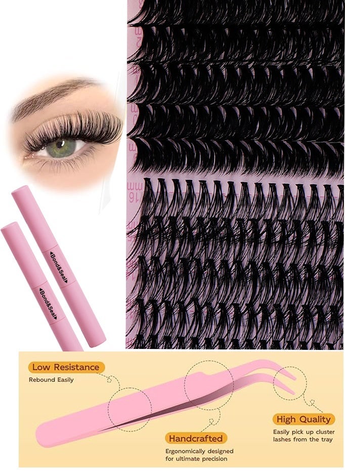 general New DIY Segment False Eyelashes, 30D 40D Large Capacity D-Curve Messy Dense Curled Imitation Eyelashes, The Perfect Choice for Stunning Eyes,320 Clusters*2Box - Image 4