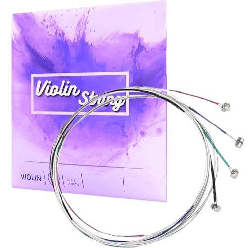 TECHBLAZE Violin Strings 4/4 Full Set (E-A-D-G) | Steel Core Nickel-Silver Wound | Durable Fiddle String Set for Acoustic & Classical Violins for Professionals and Beginners - Image 1