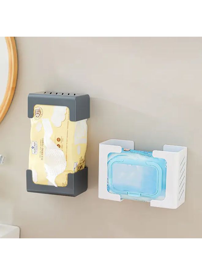 White No Drill Magnetic Paper Towel Holder Heavy Duty Wall Mount Organizer - Image 1