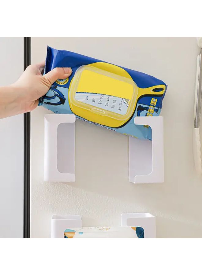 White No Drill Magnetic Paper Towel Holder Heavy Duty Wall Mount Organizer - Image 4