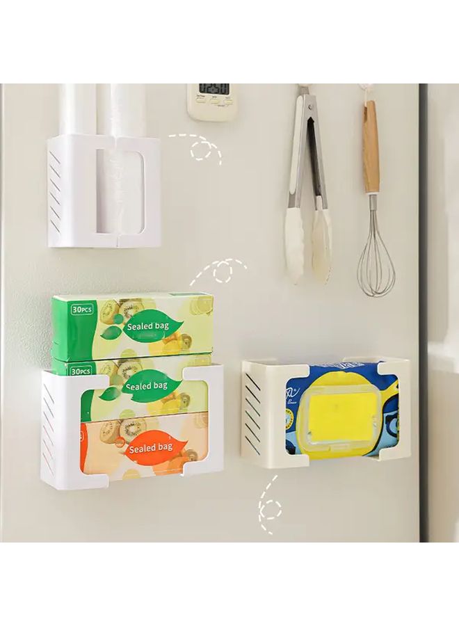 White No Drill Magnetic Paper Towel Holder Heavy Duty Wall Mount Organizer - Image 3