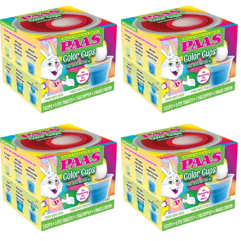 PAAS Color Cups Egg Decorating Kit Pack of 4  Americas Favorite Easter Tradition - Image 3