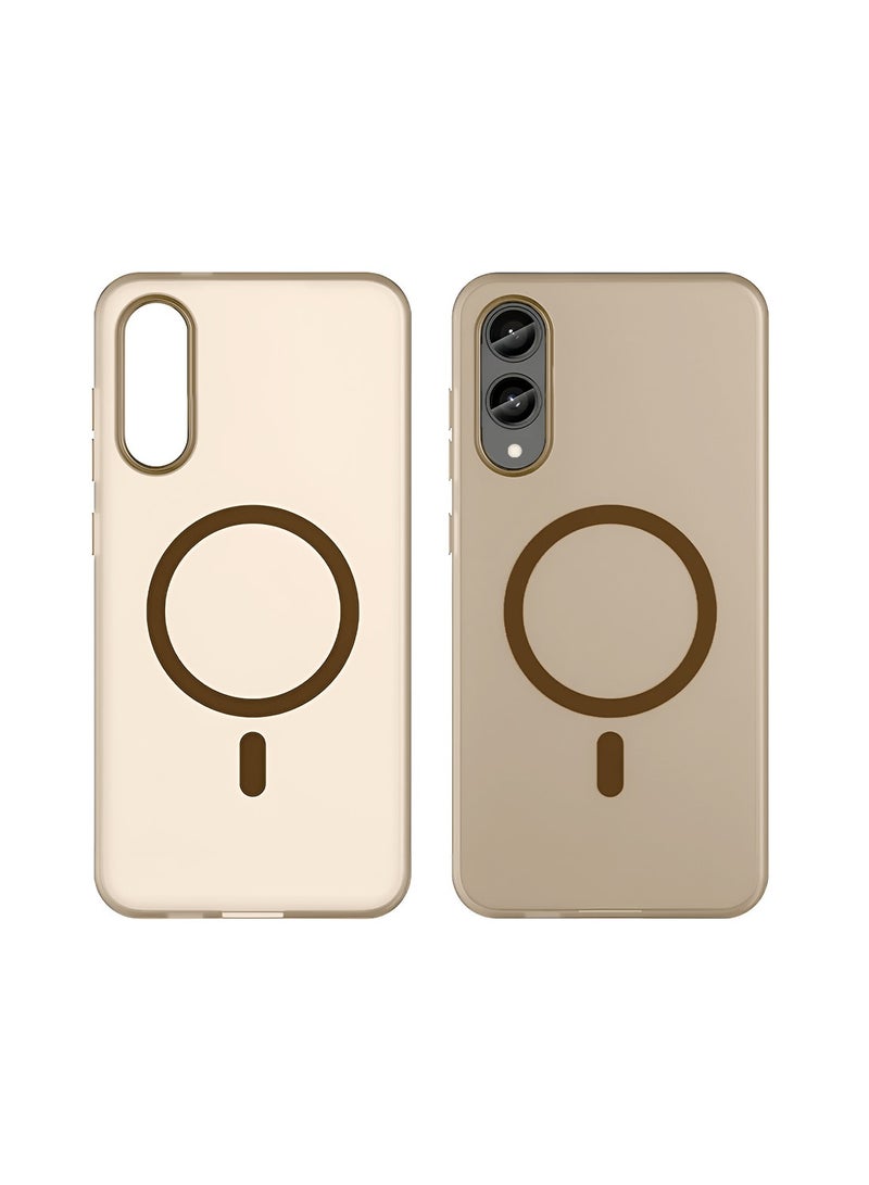 دبليو تيك غطاء حالة أنيق سامسونج جالاكسي S25 إدج 5G 2025 من سلسلة سندي هجين شفاف مع ماغسيف لشحن مغناطيسي وحواف كاميرا مرتفعة - لون خوخي وردي - Image 2