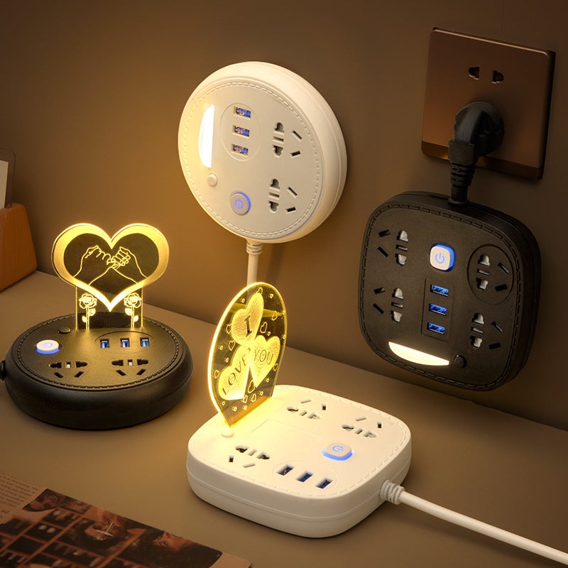 Switch Socket Usb Plug Multi-Function Household Power Plug Board With Wire Porous Wireless Intelligent Plug Line Board Head - Image 3