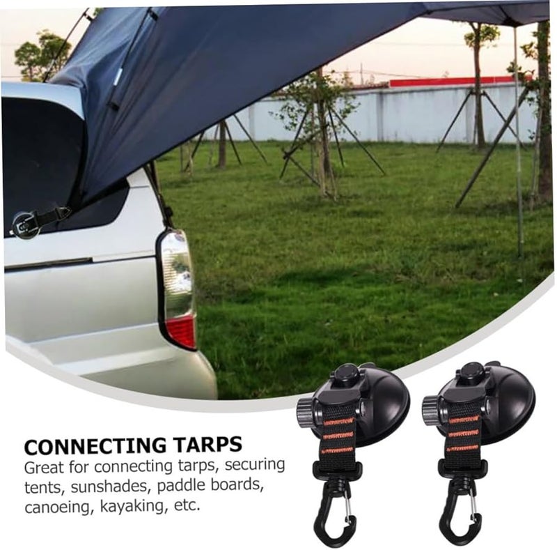 قطعتان من خطاطيف شفط متينة للخيام، القماش المشمع، العربات السكنية، السيارات، الأفنية، التخييم الخارجي، أداة تثبيت - Image 4