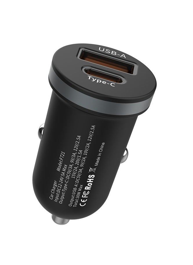 برو واحد شاحن سيارة ProOne 30W مزدوج USB - محول قابس سيارة سريع الشحن مع النوع C - متوافق مع iiPhonee15 Pro Max/15 Pro/15/14/13 Pro Max/12/11، ii Pad Pro/mini 6، Samsung S23/S22، Huawei ماتي20  - Image 3