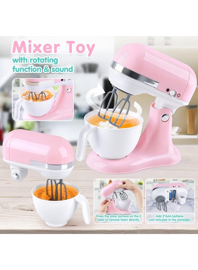 PLAY Kitchen Appliances Toys - Kids Kitchen Playset Accessories, Pretend Play Toy Sets With Coffee Maker, Mixer, Toaster With Realistic Lights & Sounds, Gifts For Toddler Girls Ages 2 3 4 5 6 7 - Image 4