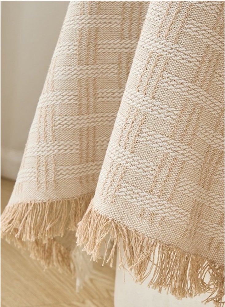 غطاء أريكة متعدد الأغراض، أنيق، غير قابل للانزلاق، قابل للعكس، بطانية مزخرفة للأريكة، غطاء أريكة على الطراز الاسكندنافي مع هامش مزخرف، أغطية مقاومة للخدش، أغطية شينيل للأرائك، أغطية أريكة كبيرة للفصول الأربعة، غطاء أريكة عالي الكثافة، واقي أريكة (بني) - Image 5