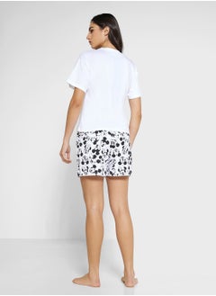 Disney Minnie Graphic T-Shirt & Short Pj Set  - Image 2