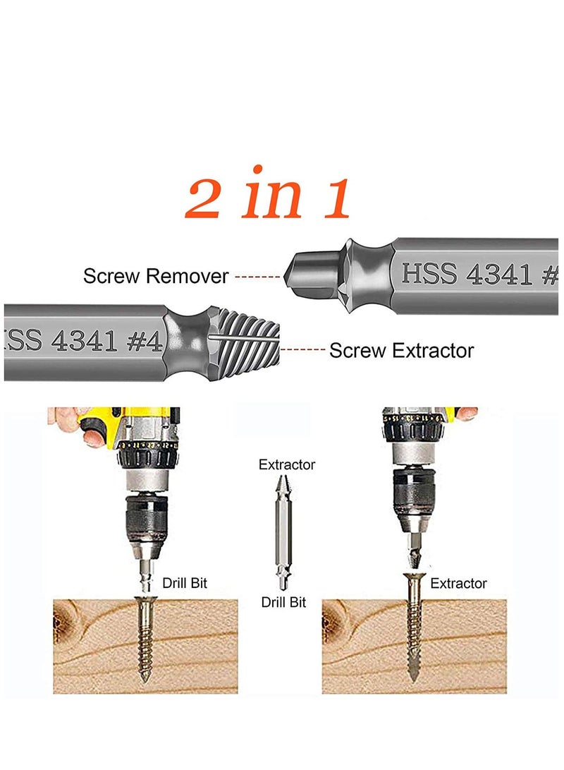 طقم إزالة البراغي المعيبة مع 5 قطع من مجموعة الأدوات السداسية عالية السرعة لإزالة البراغي المعيبة والتخلص من الأسلاك - Image 4