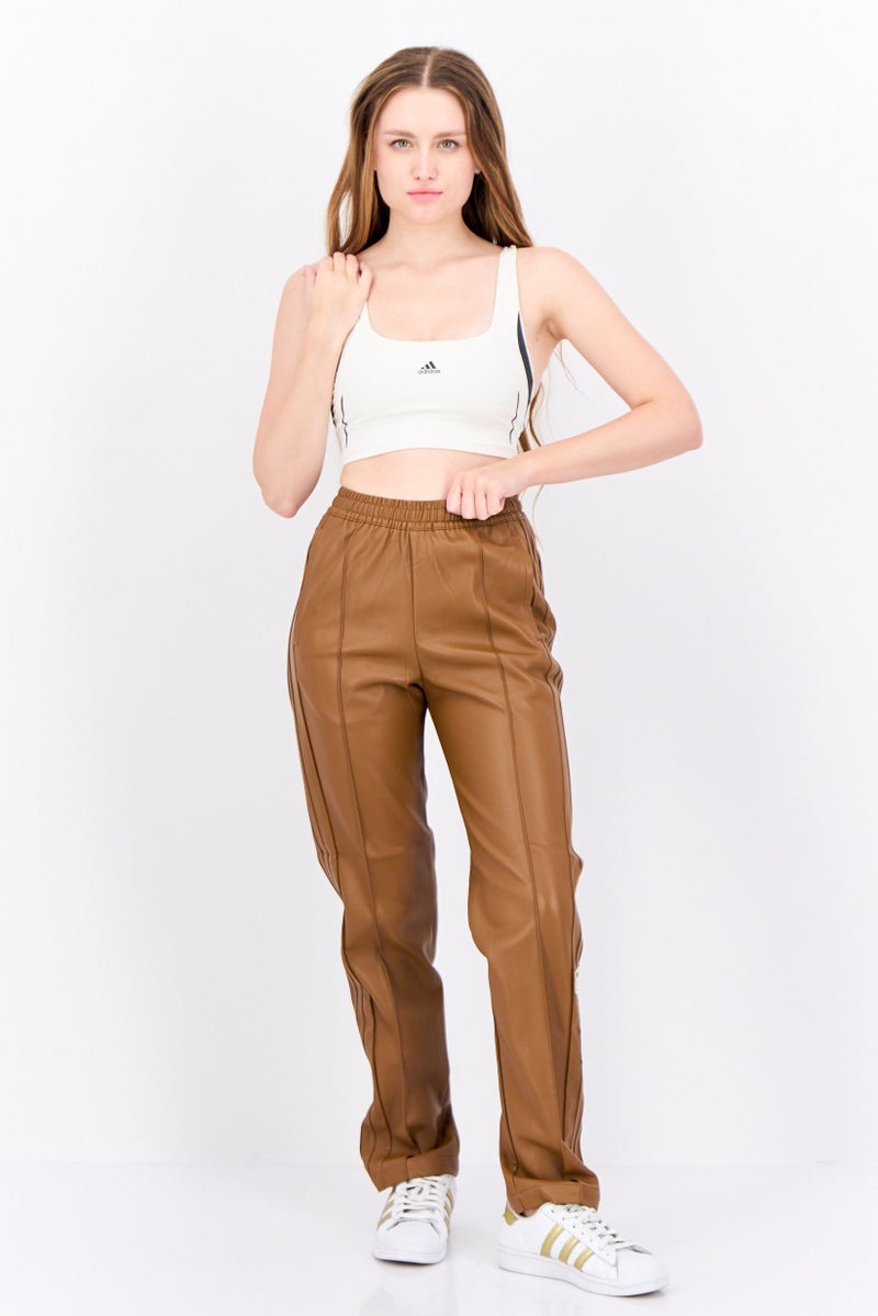 adidas Originals Women Sportswear Fit Brand Logo Track Pants, Brown  - Image 4