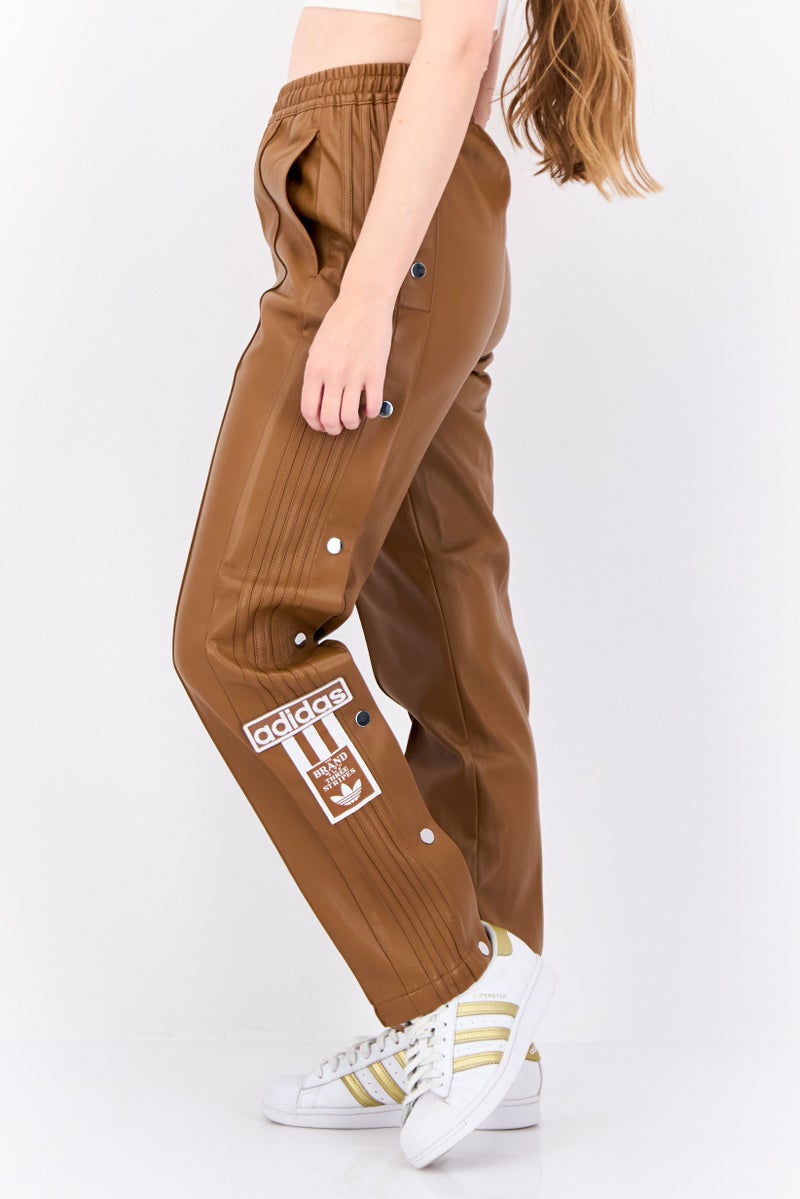 adidas Originals Women Sportswear Fit Brand Logo Track Pants, Brown  - Image 3