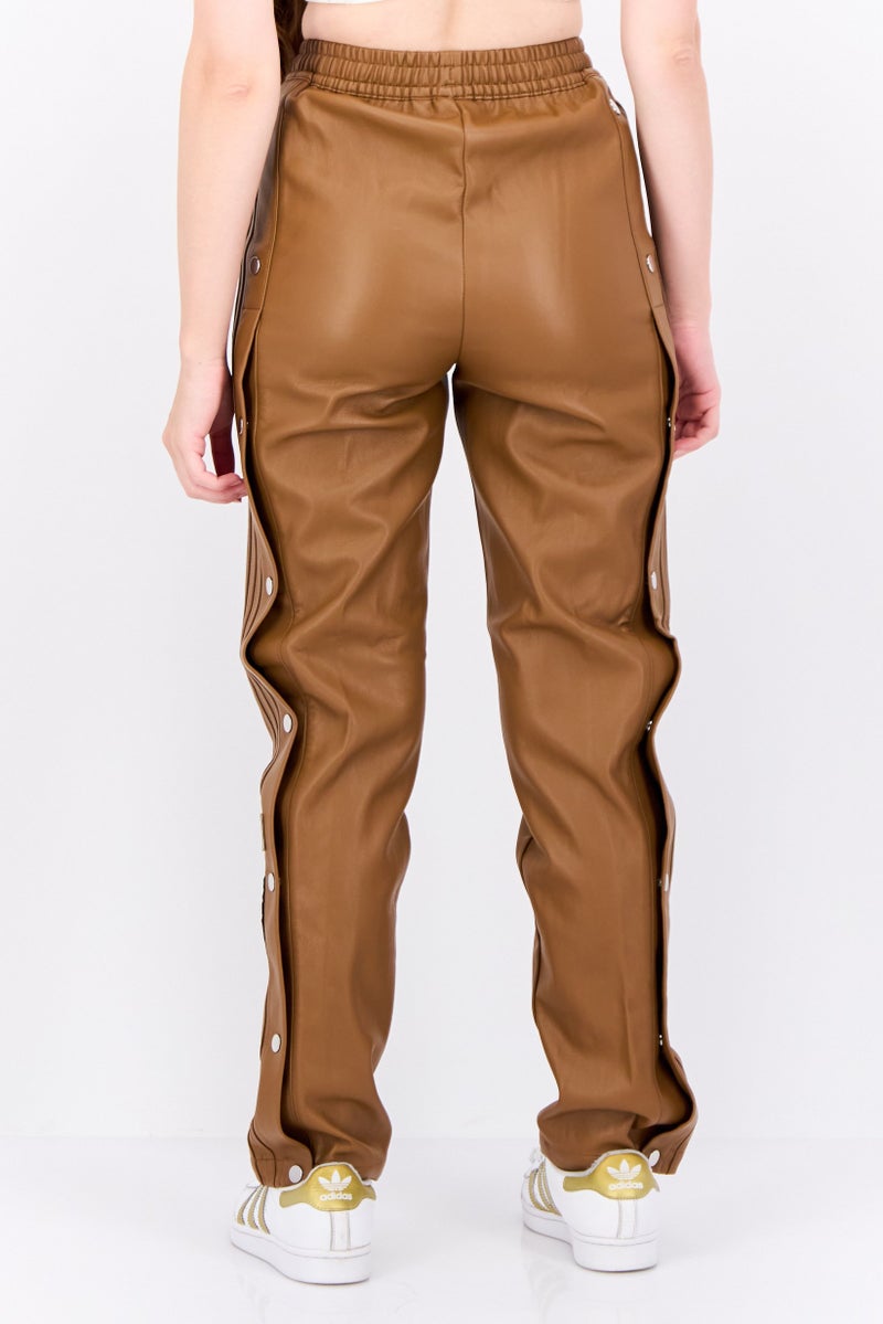 adidas Originals Women Sportswear Fit Brand Logo Track Pants, Brown  - Image 2