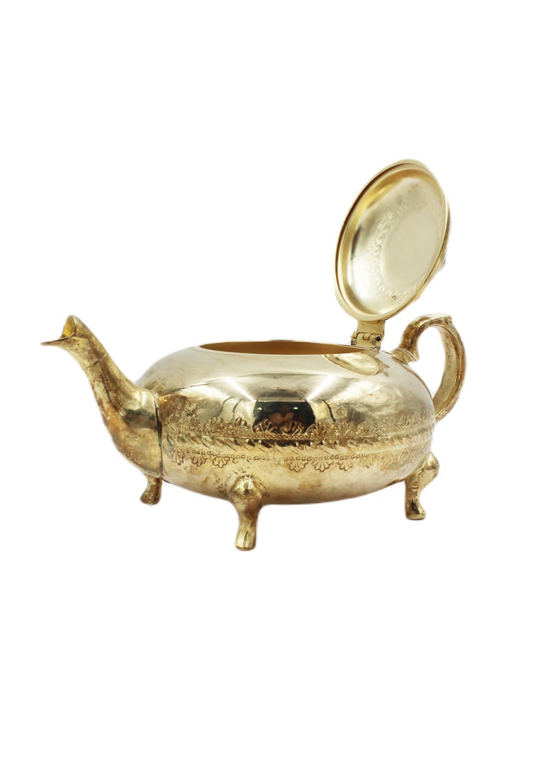 Antique Museum Arabic Traditional Gold Plated Tea Pot 16 X 25 cm  - Image 3