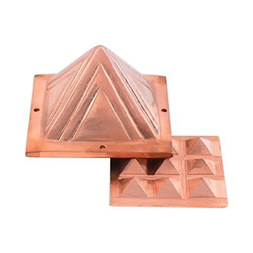 TREE MAISON CORONATING HOMES Vastu Copper 2 Layer Pyramid | 3-Inch | Pyramid for Positive Energy, Health & Wealth | Vastu Dosh Remedies for Home & Office | Direction - SE, SSE, South | Pack of 1 - Image 1