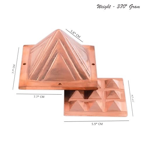 TREE MAISON CORONATING HOMES Vastu Copper 2 Layer Pyramid | 3-Inch | Pyramid for Positive Energy, Health & Wealth | Vastu Dosh Remedies for Home & Office | Direction - SE, SSE, South | Pack of 1 - Image 2
