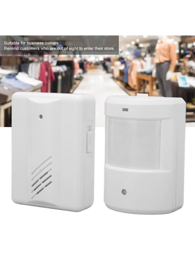 Wireless Driveway Alarm Doorbell, Infrared Transmitter Doorbell Receiver Motion Sensor Weatherproof for Home Security System - Image 4