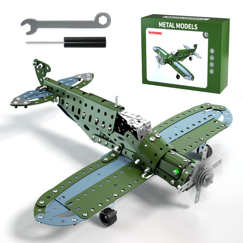 WATUDOU Model Airplane STEM Building Projects Toys DIY Building STEM Projects Toys for Kids Boys Girls Ages 81216 Assembly Science Kit Model Plane Birthday Gift Toys for Kids Boys 8 9 10 11 12 Years Old - Image 3