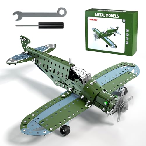 WATUDOU Model Airplane STEM Building Projects Toys DIY Building STEM Projects Toys for Kids Boys Girls Ages 81216 Assembly Science Kit Model Plane Birthday Gift Toys for Kids Boys 8 9 10 11 12 Years Old - Image 1