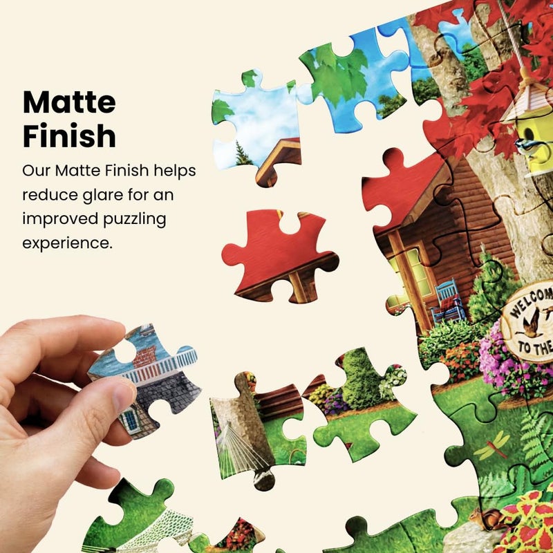 Masterpieces 750 Piece Jigsaw Puzzle for Adults, Family, Or Kids - Cabin in The Cove - 18"x24" - Image 4