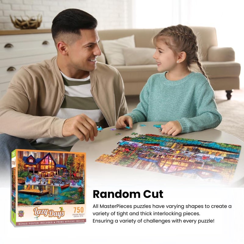 Masterpieces 750 Piece Jigsaw Puzzle for Adults, Family, Or Kids - Cabin in The Cove - 18"x24" - Image 5