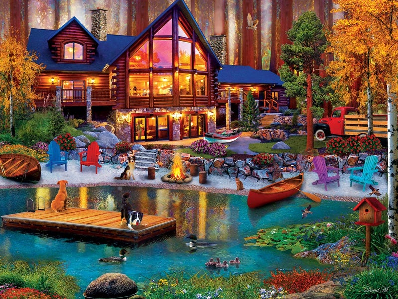 Masterpieces 750 Piece Jigsaw Puzzle for Adults, Family, Or Kids - Cabin in The Cove - 18"x24" - Image 2