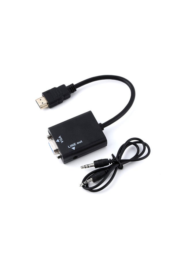 Hdmi Female To Vga Adapter High-definition Cable Converter For Computers Set-top Boxes Monitors Tvs-Color:HDMI Male VGA Female Convex Head Special Price  - Image 1