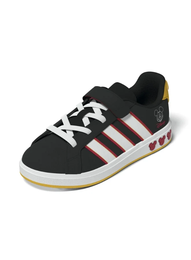 adidas Grand Court Mickey El K U Black Sportswear Shoes For Kids