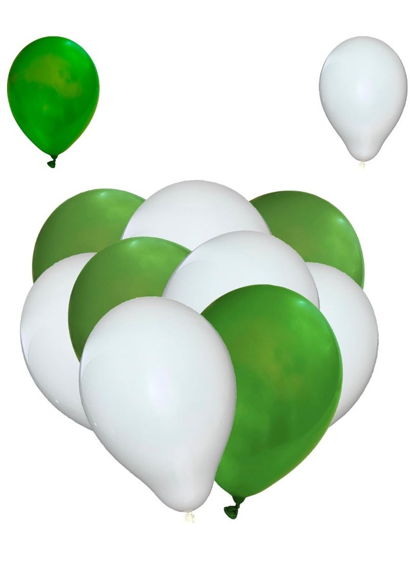 SFMW White and green balloons, National Day balloons, Foundation Day 100 white 100 green  - Image 4