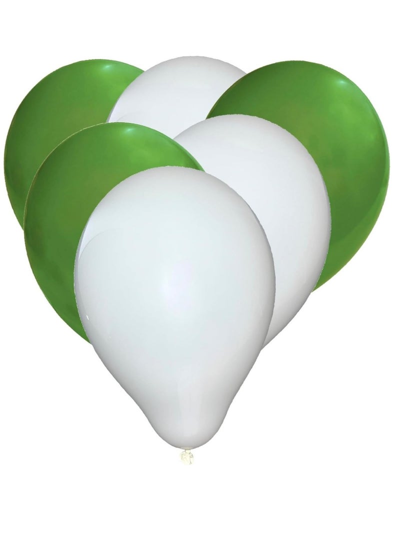 SFMW White and green balloons, National Day balloons, Foundation Day 100 white 100 green  - Image 5