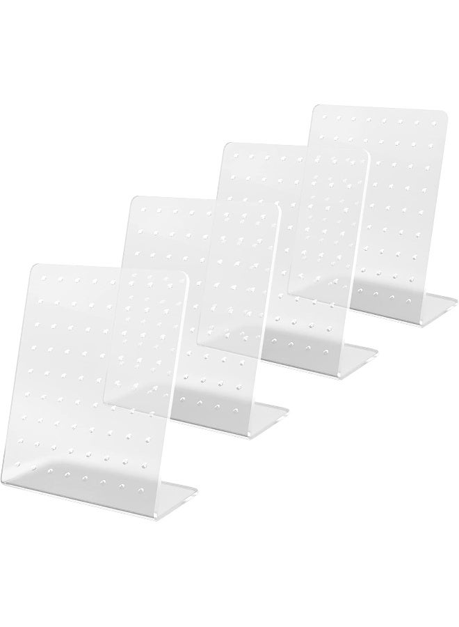 TPGP 4 Pcs Earring Holder, 72 Holes Earrings Ear Studs Jewelry Acrylic Show Display Rack Stand Stud Earring Organizer Holder - Image 1