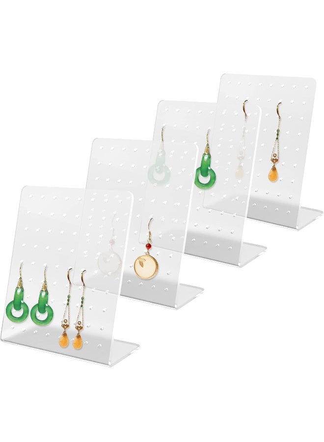 TPGP 4 Pcs Earring Holder, 72 Holes Earrings Ear Studs Jewelry Acrylic Show Display Rack Stand Stud Earring Organizer Holder - Image 2