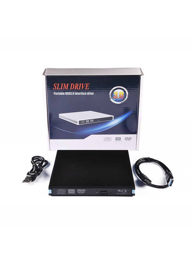 Generic Hengzhe USB3.0 Optical Drive Box Color Side Strip Mobile Optical Drive Box External Optical Drive Kit-Color:Black  - Image 5