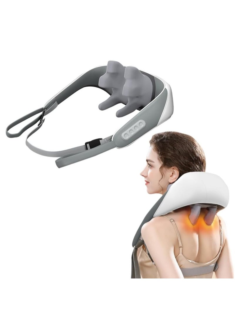 RATSAW - Shiatsu Neck Shoulder Massager With Heat Relieve Tension Target Acupoints Spa-Quality 6D Extra Large Massage Head Wearable Design Ideal Pain Relief Muscle Relaxation Stress Reduction - Image 1