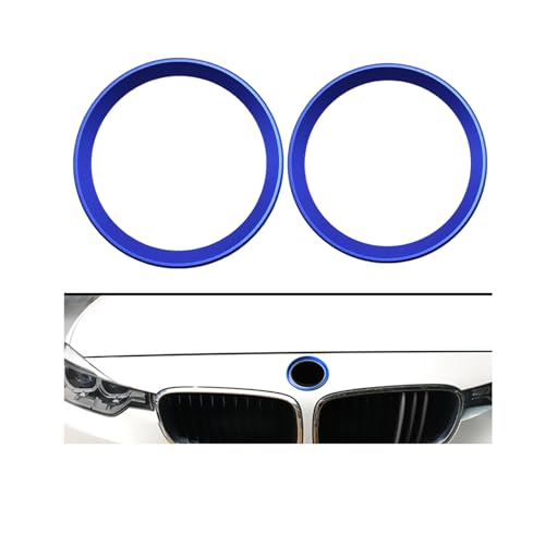 Ysbxitu Car Front Rear Logo Decoration,Cover Ring Trim,Fit for BMW 1 2 3 4 5 6 7 Z X Series,Hood Emblem Ring,Front Rear Car Logo Circle,Logo Circle Decoration,(82mm/3.2)*1+(74mm/2.9)*1-Blue - Image 4