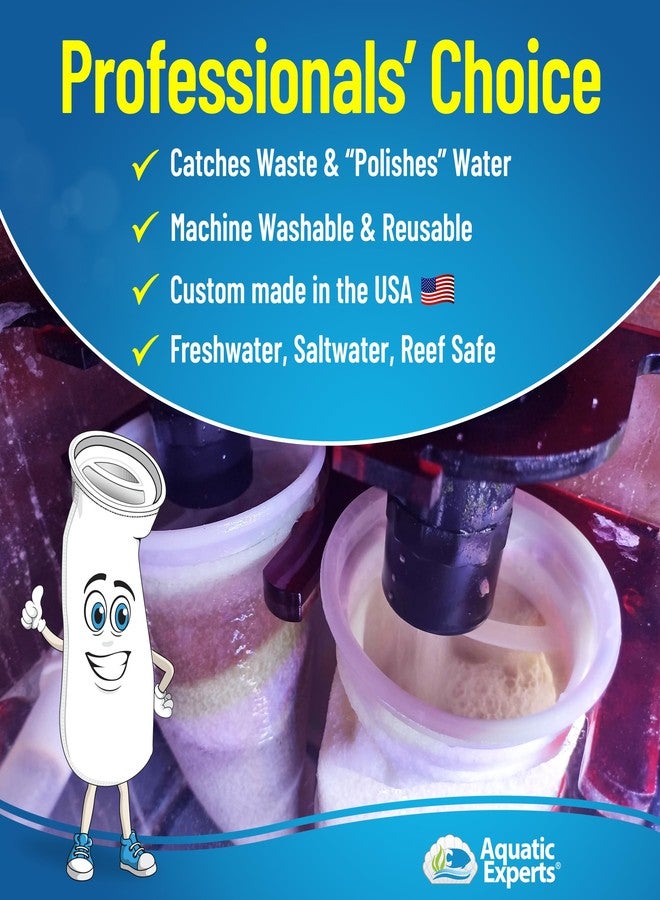 أكواتيك إكسبيرتس جوارب ترشيح من Aquatic Experts مقاس 7 بوصات - جوارب ترشيح من اللباد 100 ميكرون، جوارب ترشيح لأحواض أسماك المياه المالحة، جوارب ترشيح لأحواض الأسماك، جوارب ترشيح لأحواض أسماك المياه العذبة، جوارب ترشيح للشعاب المرجانية، (7 بوصات × 12 بوصة، عبوة من قطعتين) - Image 3