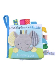 Generic Baby Animal 3d Cloth Book Early Education Tear-resistant Label Cloth Book Baby Fabric-Color:Label Gray Elephant  - Image 1