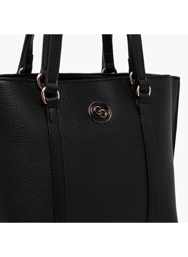 سيليست حقيبة يد نسائية بتصميم بارز مع سحاب ومقبض مزدوج - Image 5