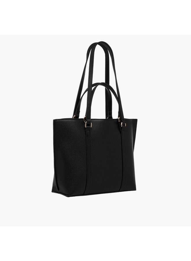 سيليست حقيبة يد نسائية بتصميم بارز مع سحاب ومقبض مزدوج - Image 4