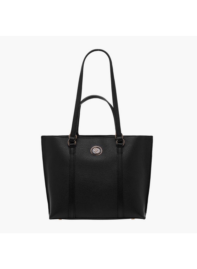 سيليست حقيبة يد نسائية بتصميم بارز مع سحاب ومقبض مزدوج - Image 1