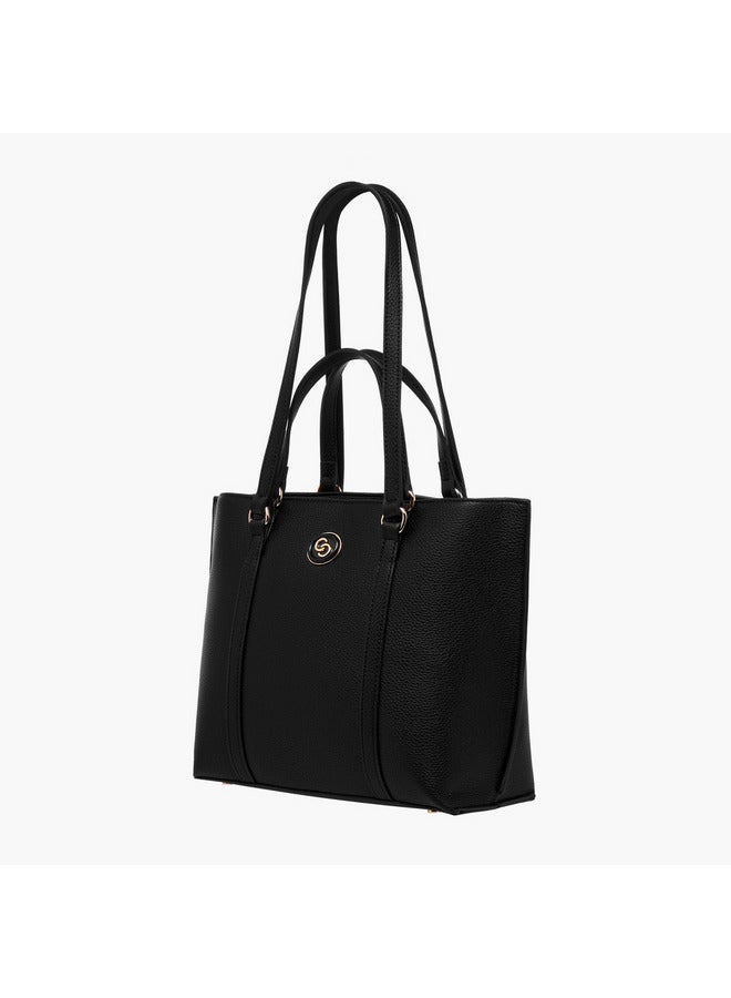 سيليست حقيبة يد نسائية بتصميم بارز مع سحاب ومقبض مزدوج - Image 3