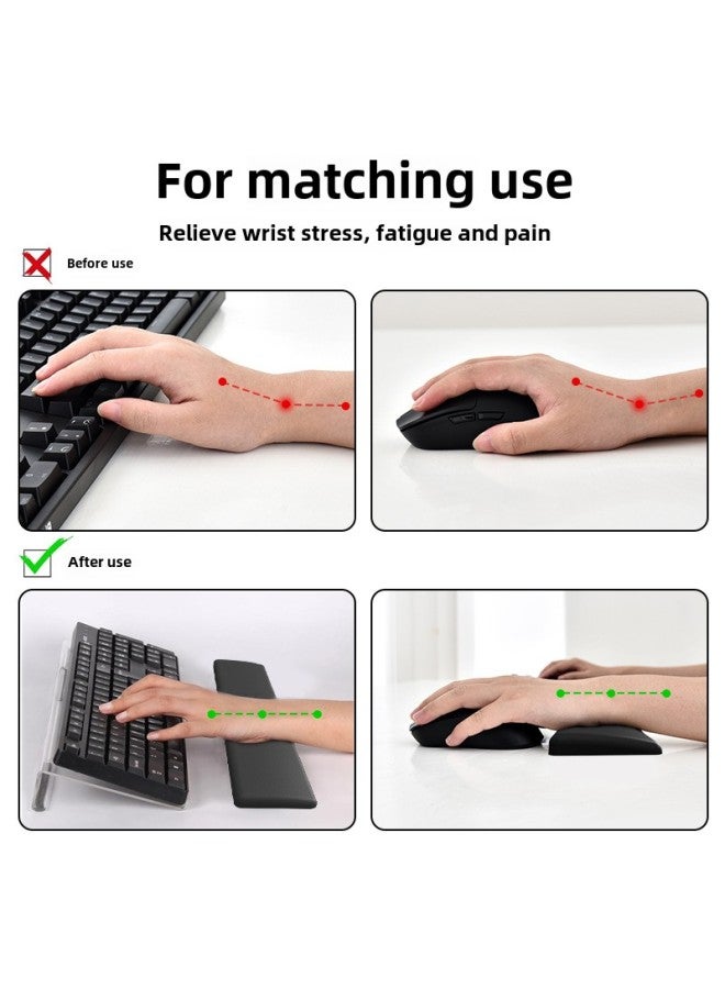 حامل لوحة مفاتيح مريح على شكل حرف Z لزيادة الارتفاع وحامل سطح مكتب مائل وحامل لوحة مفاتيح أكريليك شفاف - اللون: حامل لوحة مفاتيح 【شفاف】 + حامل لوحة مفاتيح - Image 4