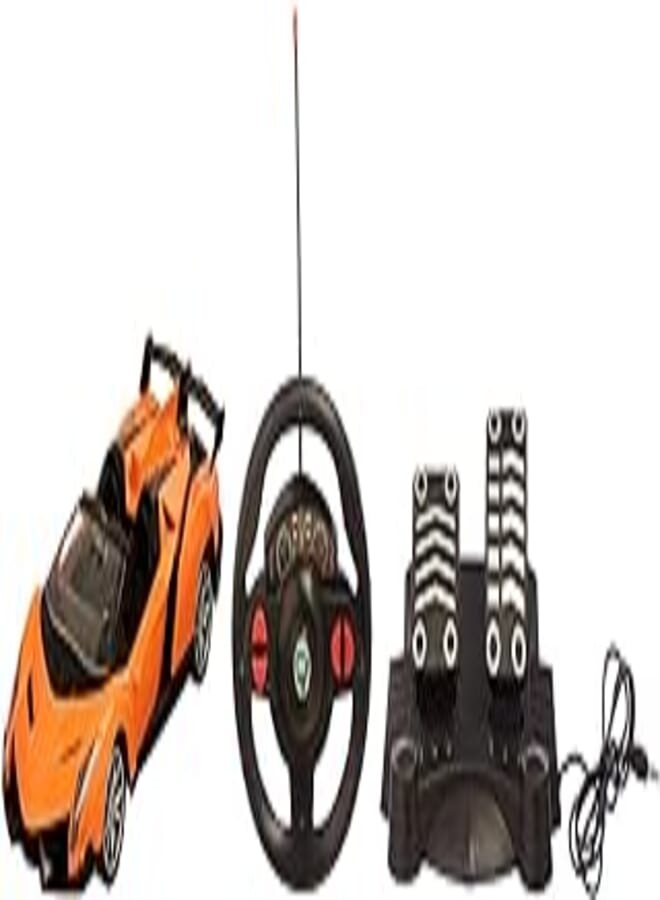 Racing Car with Remote Control for Kids - Orange