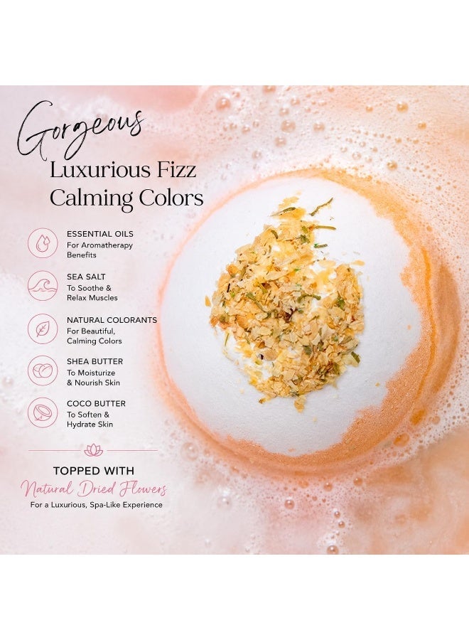 12 Pcs Dried Flower Aromatherapy Bath Bombs, Organic Skin-nourishing Bath Fizzers, Luxury Spa Self-care Gift for Women, Mother's Day Birthday Holiday Presents - Image 3