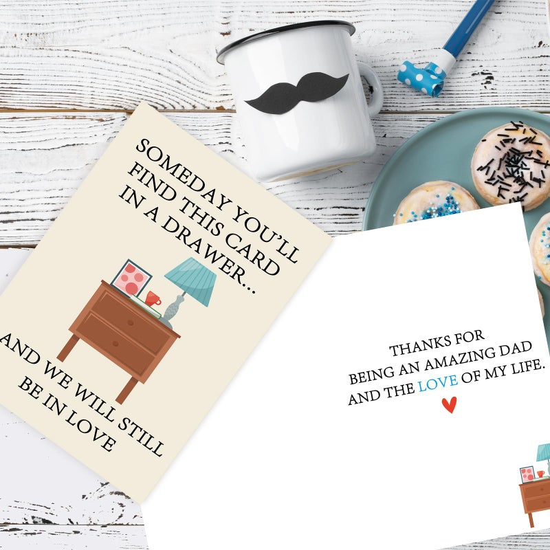 Zyulin Romantic Fathers Day Card Gifts for Husband Boyfriend Fiance, Funny Father's Day Card from Wife Girlfriend Fiancee, Happy Fathers Day Decorations - Image 2