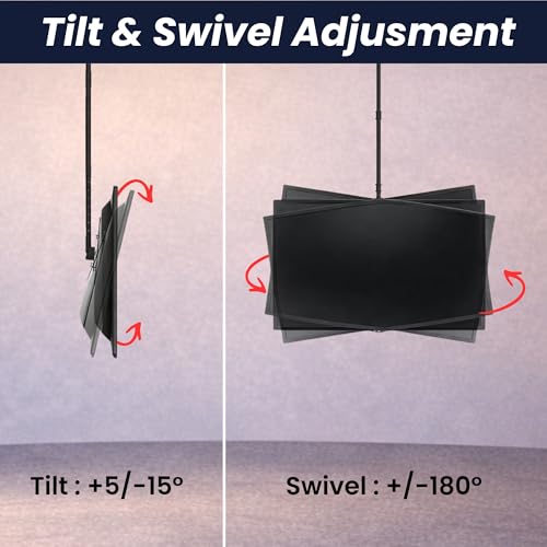 RISSACHI® Ceiling Mount TV Stand | Universal TV Stand for 26–60 Inch LED LCD | Movable & Adjustable TV Wall Mount | Heavy Duty Stand Movable Bracket - Image 3